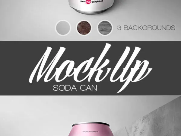 Front View of a Soda Can Mockup 1