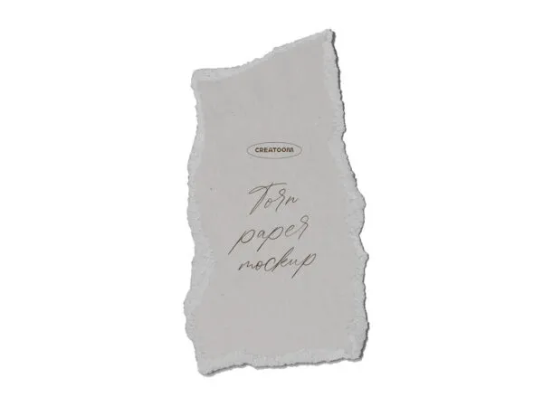 Front View of a Torn Paper Mockup 1