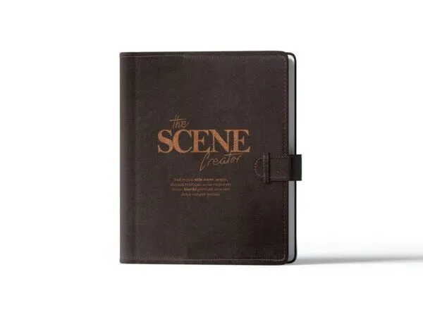 Front View of a Vertical Closed Notebook Mockup 1