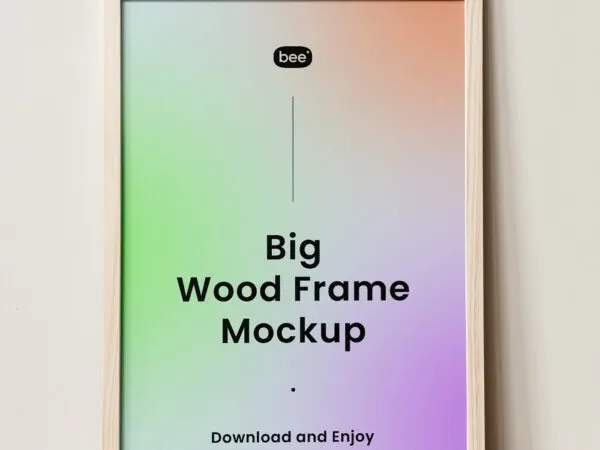 Front View of a Wooden Frame Mockup 1