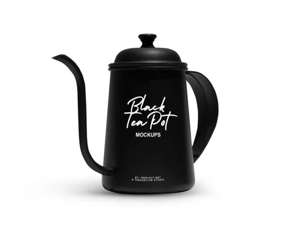 Front View of an Antique Teapot Mockup 1