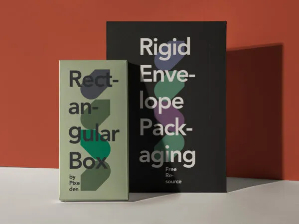 Front View of an Envelope Box Packaging Mockup 1