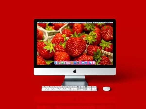 Front View of an iMac Monitor Mockup 1