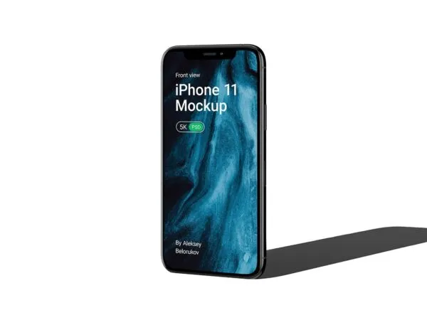 Front View of an iPhone 11 Pro Mockup 1