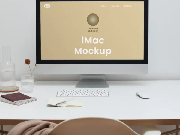 Front View of iMac Screen Mockup 1