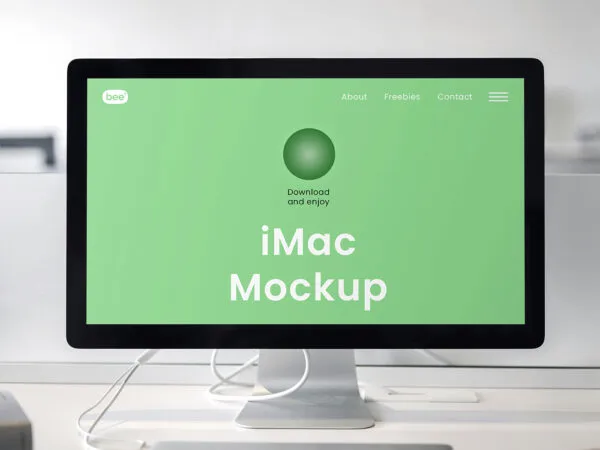 Front View of iMac Studio Display Mockup 1