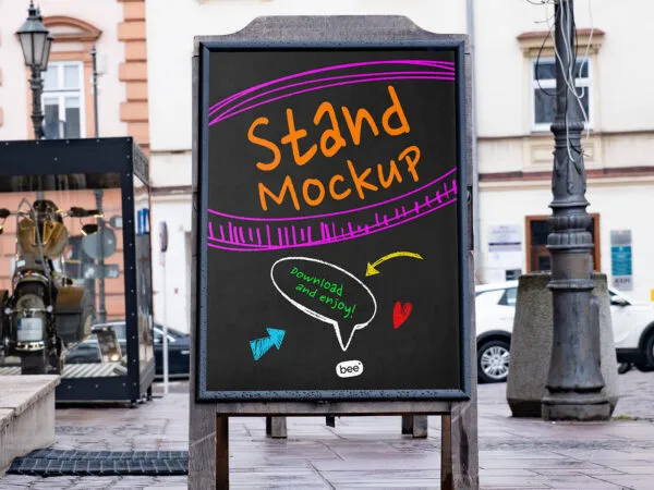 Front Vision of Street Stand Mockup 1