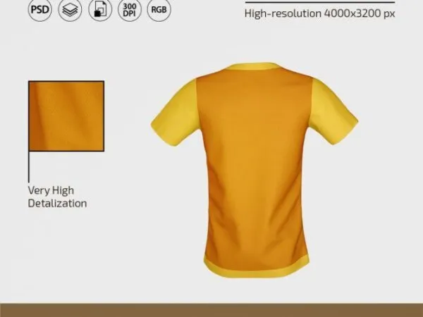 Front and Back View of Two Realistic T Shirt Mockups 1