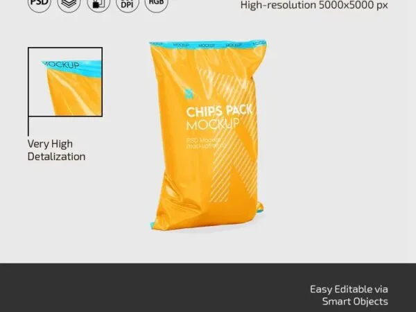 Front and Perspective Sight of 3 Chips Pack Mockups 1