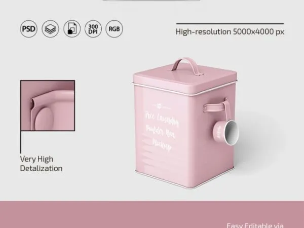 Front and Perspective View of 3 Laundry Powder Box Mockups 1