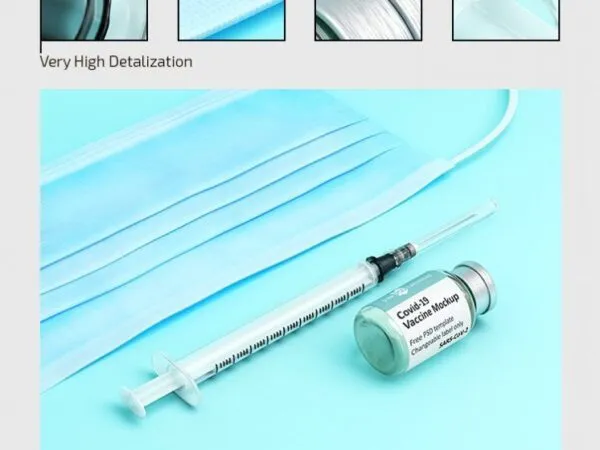 Front and Perspective View of Three Injection Set Mockups 1
