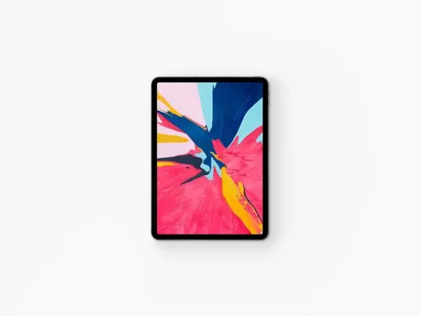 Frontal iPad Pro 2018 Plain Background Mockup Set 1