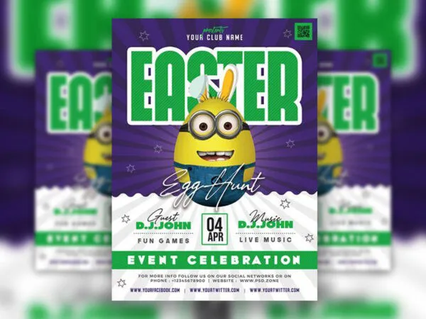 Fun Easter Event Party Flyer Template 1