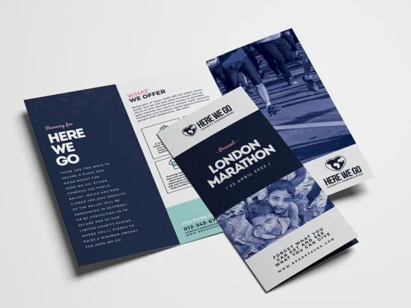 Fundraiser Tri fold Brochure and Rack Card Templates 1
