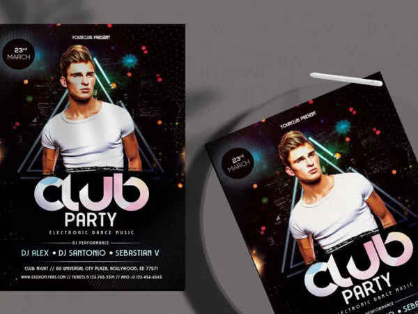 Futuristic Club Event Flyer Template 1