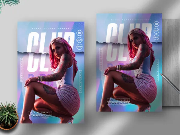 Futuristic Club Flyer Template 1