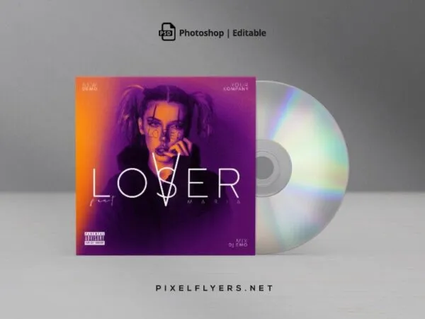 Futuristic Colorful Music CD Cover Template 1