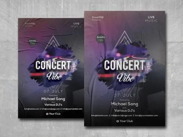Futuristic Concert Flyer Template 1