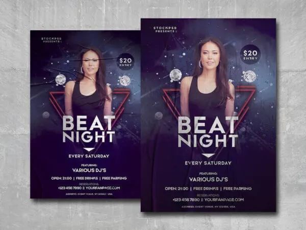 Futuristic Dance Club Events Flyer Template 1