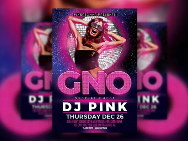 Futuristic Dance Performance and Nightclub Events Flyer Template 1