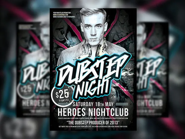 Futuristic Dubstep Flyer Template 1