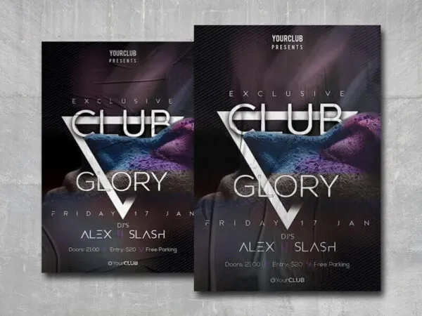 Futuristic Nightclub Flyer Template 1