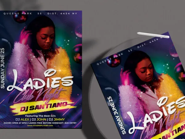Futuristic Nightclub Party Flyer Template 1