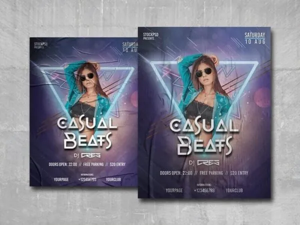 Futuristic Nightclub Poster Template 1