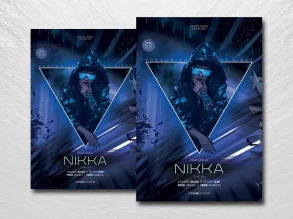 Futuristic Nightclub Vibes Flyer Template 1