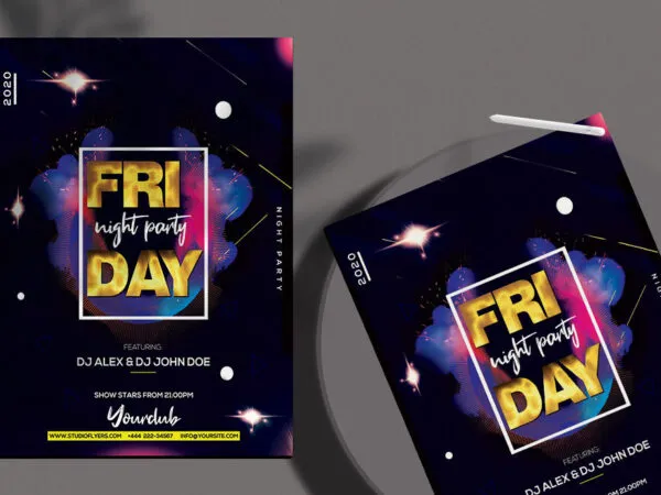 Futuristic Party Flyer Template 1