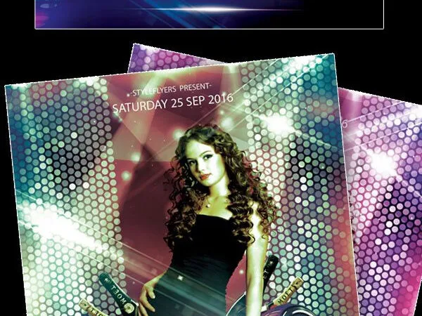 Futuristic Tech New Club Season Flyer Template 1