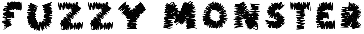Fuzzy Monster Font 1