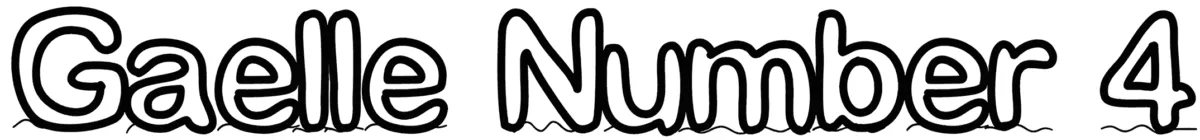 Gaelle Number 4 Font 1