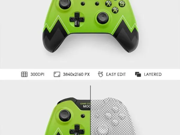 Game Controller Mockup in Facing View 1