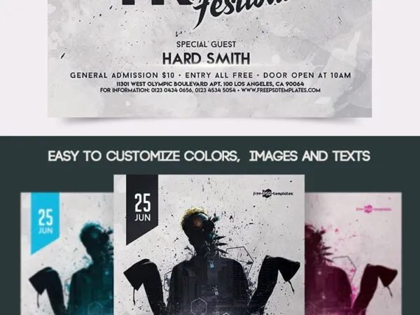Gang Hip Hop Trap Festival Flyer Template 1