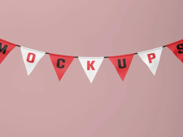 Garland Flag Mockup 1