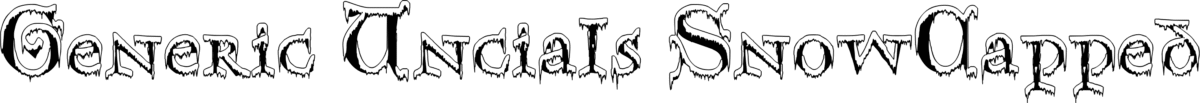 Generic Uncials SnowCapped Font 1