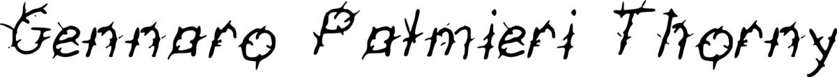 Gennaro Palmieri Thorny Font 1