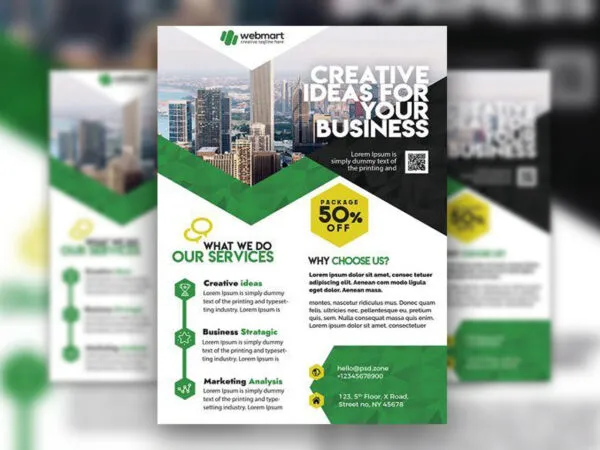 Geometric Corporate Business Flyer Template 1