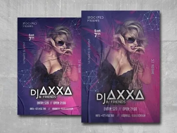 Geometric Dance Night Event Template 1