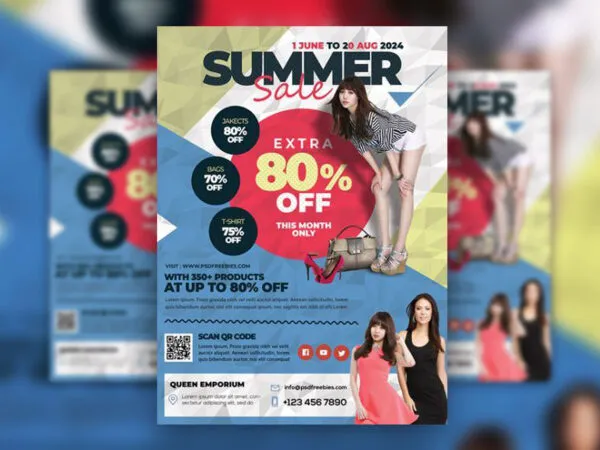 Geometric Fashion Sale Flyer Template 1