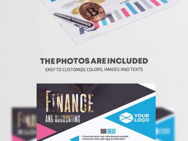 Geometric Modern Business Finance and Accounting Flyer Template 1