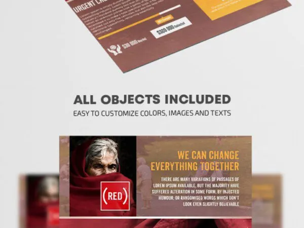 Geometric Modern Fundraising Charity Event Flyer Template 1