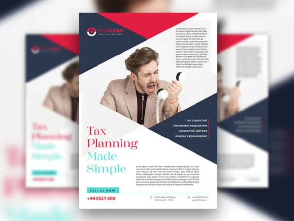 Geometric Modern Tax Services Company and Business Flyer Template 1