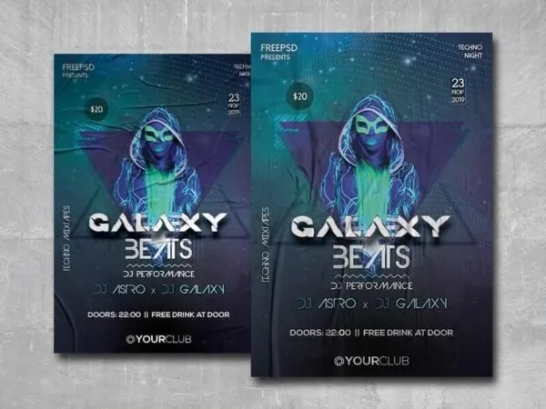 Geometric Party Flyer Template 1