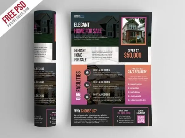 Geometric Real Estate Flyer Template 1