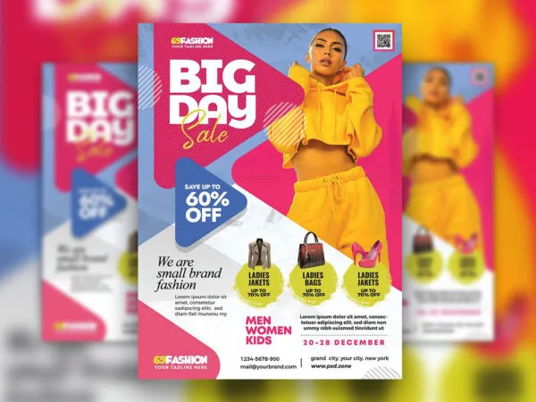Geometric Seasonal Fashion Sale Flyer Template 1