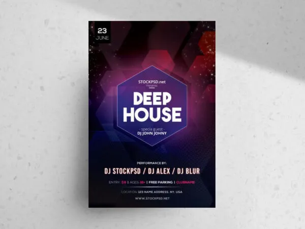 Geometrical Modern Party Flyer Template 1