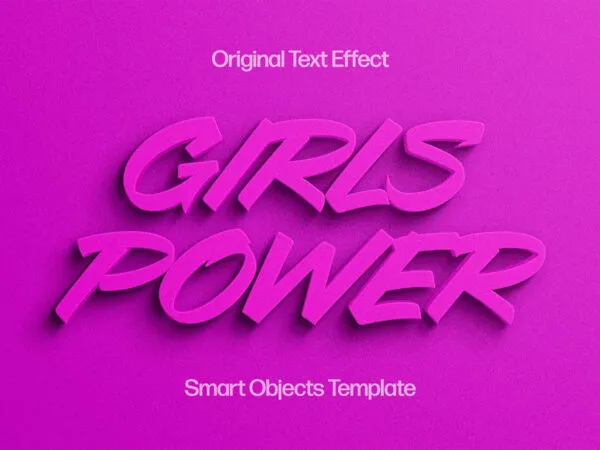 Girls Power Pink Text Effect 1