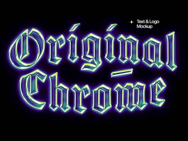 Glass Chrome Text Effect 1